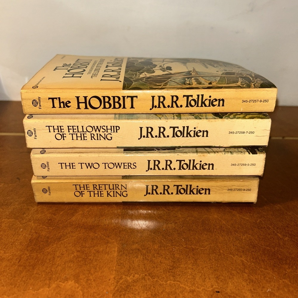 4 Lord Of The Rings Tolkien Ballantine Books Lot 1970s Vintage